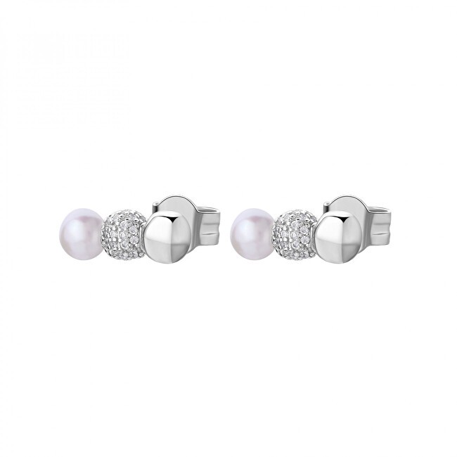 Rosato Orecchini lunghi in argento con zirconi e perle Azzurra RZAZ023 donna