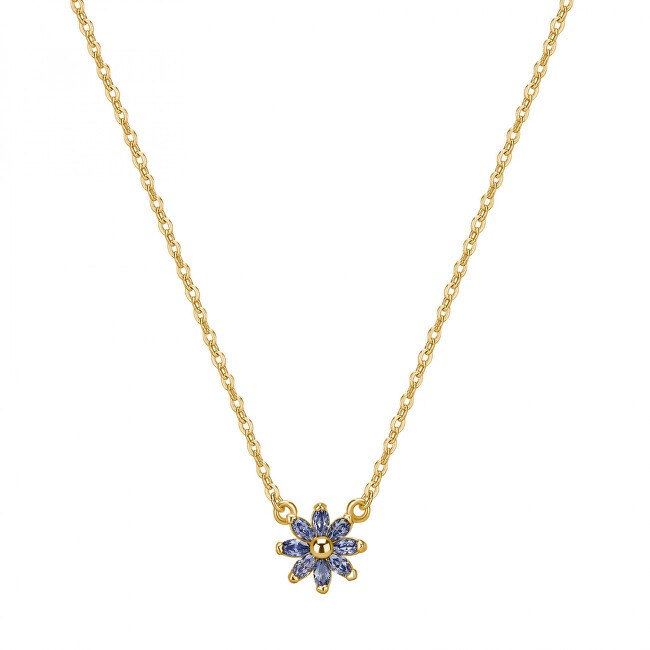 Rosato Incantevole collana a forma di fiore placcata in oro con zirconi Gaia RZGA63 donna