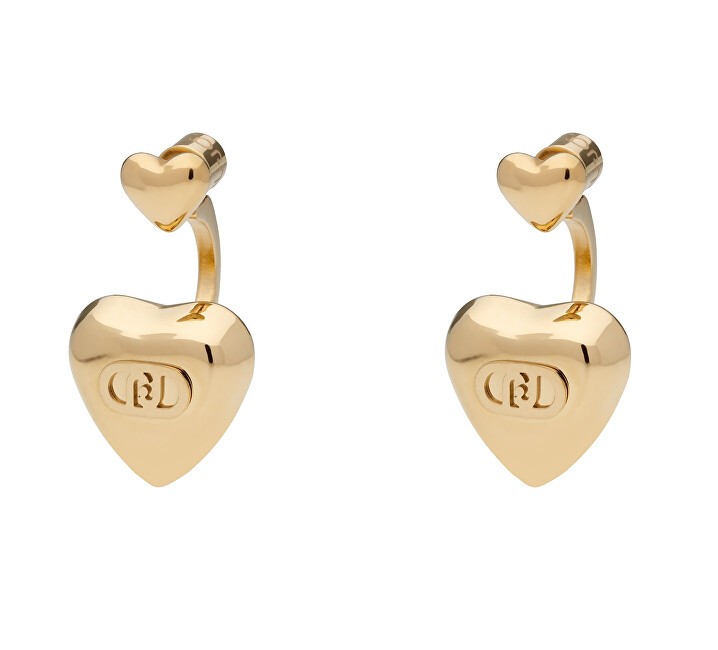 Liu Jo Orecchini a forma di cuore placcati in oro in acciaio Icones LJ3153 donna