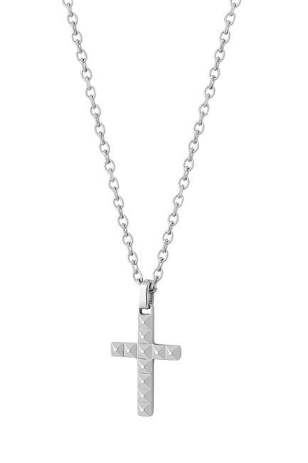 Liu Jo Elegante collana da uomo in acciaio CrossmlJ666 uomo