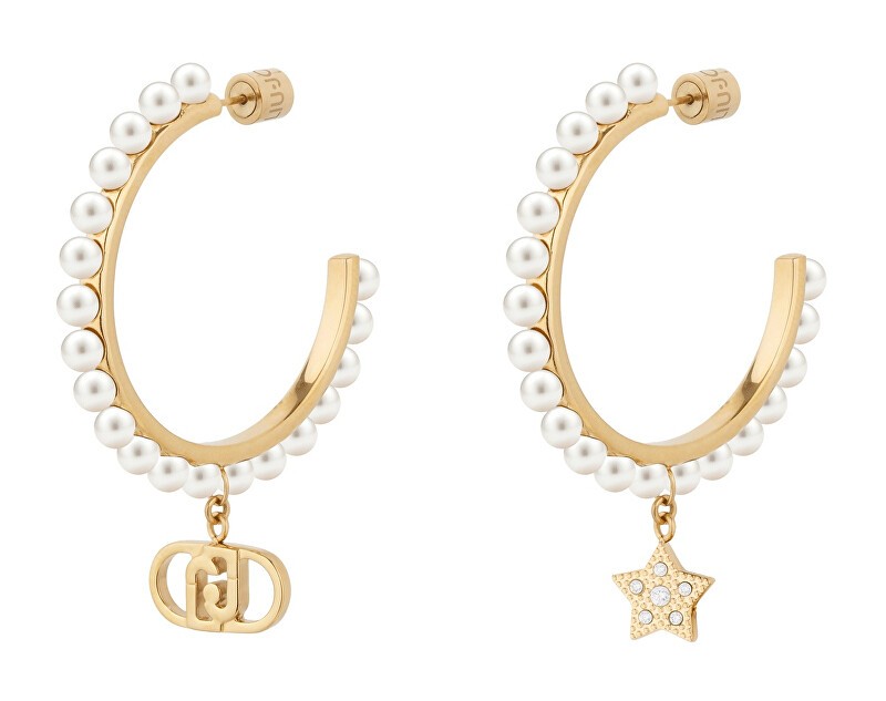 Liu Jo Orecchini pendenti placcati in oro con perle e pietre LJ3168 donna