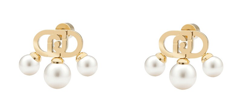 Liu Jo Affascinanti orecchini placcati in oro con perle LJ3173 donna
