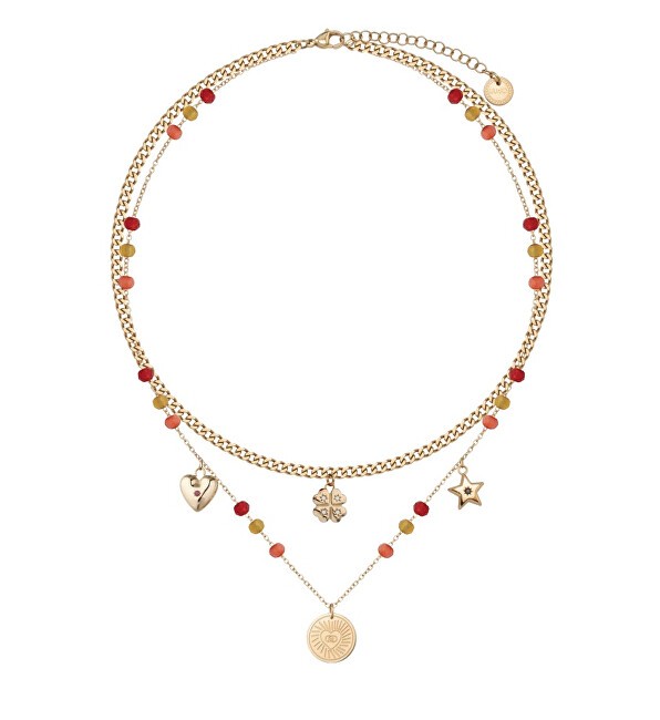 Liu Jo Collana di lusso placcata in oro con pendenti Icones LJ3179 donna