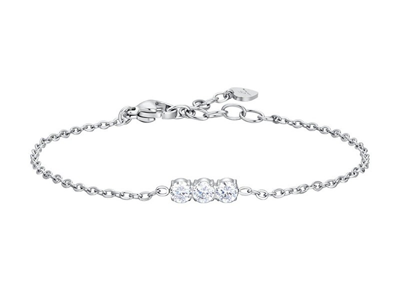 Luca Barra Elegante bracciale in acciaio con cristalli trasparenti BK2806 donna