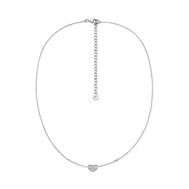 Emporio Armani Incantevole collana a forma di cuore con zirconi EG3646040 donna