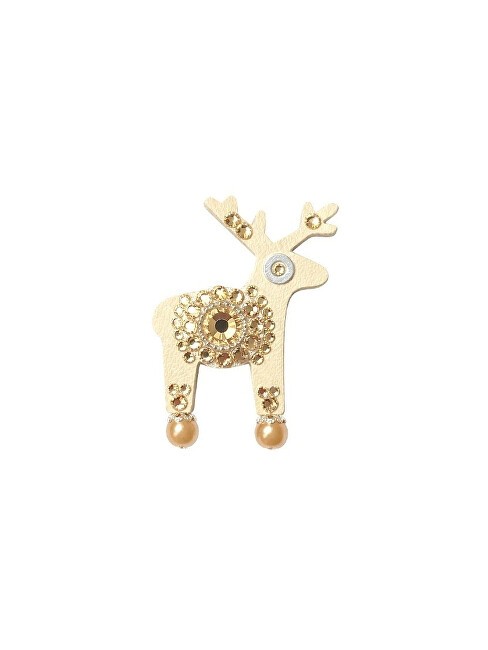 Deers Mini spilla a forma di cervo Miss Beige donna