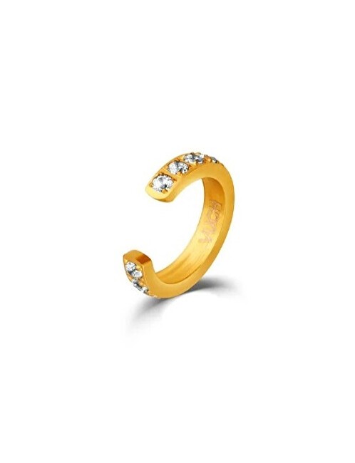 Vuch Orecchino singolo scintillante in acciaio color oro Thal donna