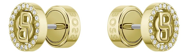 Hugo Boss Orecchini di lusso placcati in oro con doppia B 1580826 donna