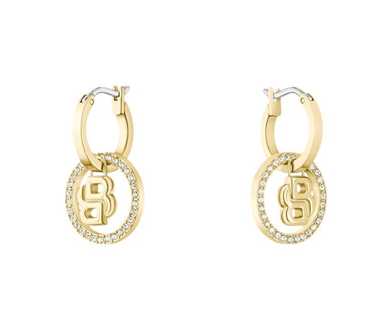 Hugo Boss Orecchini di lusso placcati in oro 2 in 1 Double B 1580821 donna