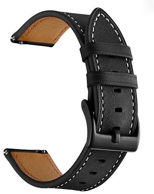 4wrist Cinturino in pelle - 22 mm Nero unisex
