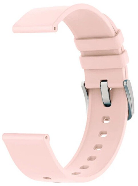 4wrist Cinturino universale in silicone con fibbia argentata da 22 mm - Rosa donna