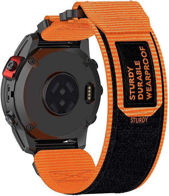 4wrist Cinturino in velcro per Garmin 22 mm - Arancione unisex