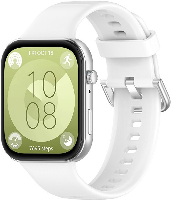 4wrist Cinturino in silicone per Huawei Fit 3 - Bianco unisex
