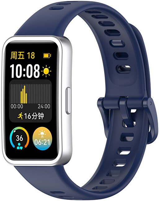 4wrist Cinturino in silicone per Huawei Watch Band 10, 9, 8 - Blu scuro unisex