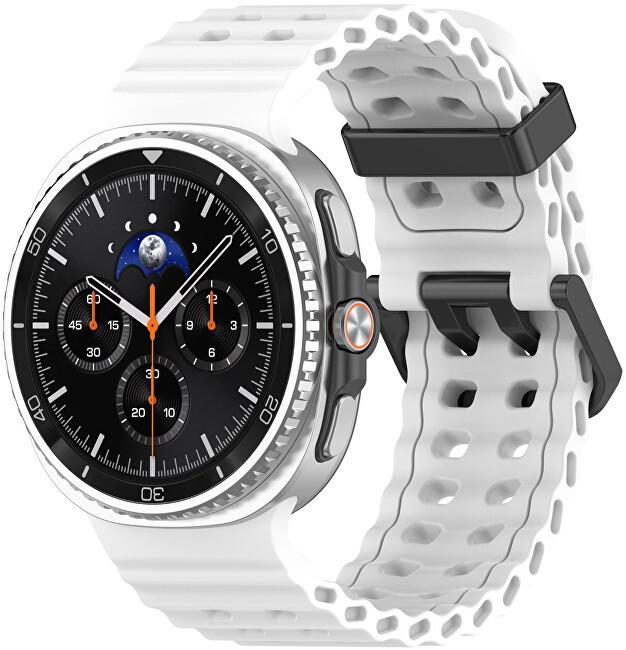 4wrist Cinturino sportivo in silicone per Samsung Galaxy Watch8 - Bianco unisex