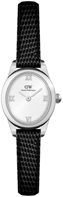 Daniel Wellington Ophelia Mini 22x25.5 Lucertola nera Guilloché bianca S DW00100887 donna