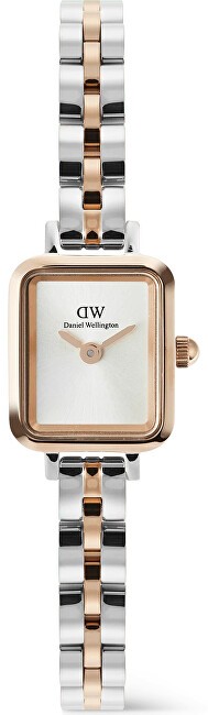 Daniel Wellington Quadro Mini 15.4x18.2 Arch 3-Link Bianco Sunray Bicolore RG S DW00100926 donna