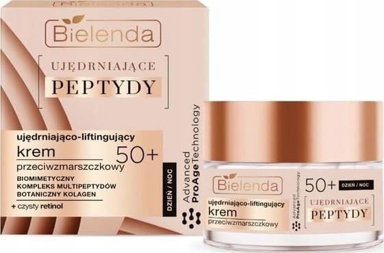 Bielenda Crema antirughe rassodante e liftante ai peptidi, durata 50+ giorni/giorno, 50ml