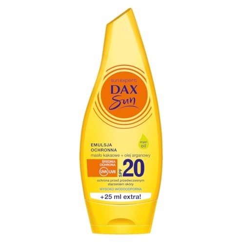 Dax Emulsione protettiva solare SPF20 con burro di cacao e olio di argan 175ml