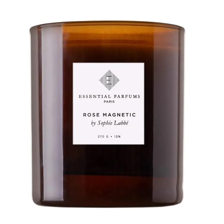 Essential parfums Candela profumata magnetica alla rosa, 270 g