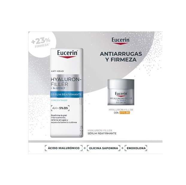 Eucerin SET DI 2 SIERI RASSODANTI FILLER ALL'AIALURON Sérum facial 30 ml + Crema facial día SPF30 20 ml unisex
