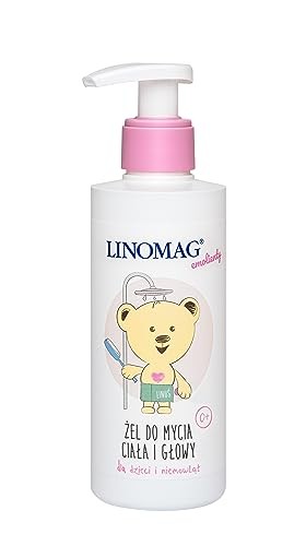 Linomag Gel detergente emolliente per corpo e capelli, per bambini e ragazzi, 200ml
