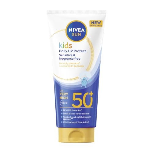 Nivea Latte solare SPF 50+ per bambini, protezione UV quotidiana, 100 ml bambino