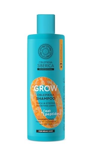 Siberica professional Oblepikha Grow Shampoo, shampoo rinforzante per capelli crespi, 400ml
