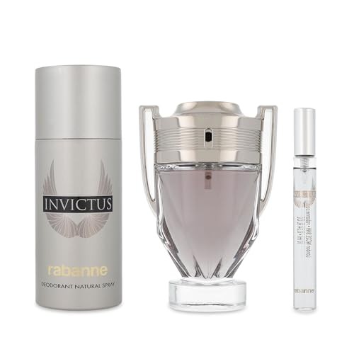 Rabanne Set da 3 pezzi INVICTUS Eau de Toilette spray 100 ml + Deodorant spray 150 ml + Eau de Toilette spray 10 ml unisex