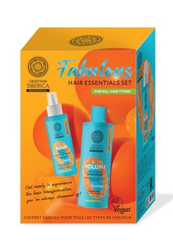 Siberica professional SET Oblepikha Fabulous Repair Siero riparatore multifunzionale per capelli 200ml + Shampoo volumizzante