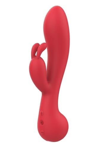 Dream toys Vibratore a forma di coniglietto Amour Vibe Camille con 2 motori, colore rosso.