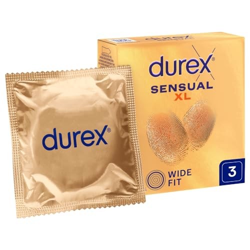 Durex Preservativi sottili Sensuale XL, confezione da 3 pezzi.