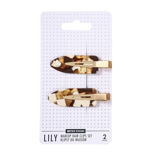 Sister young Lily Makeup Fermagli per capelli Set clip per il bagno Milk Coffee 2 pezzi