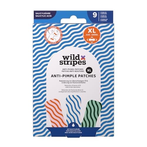Wild Stripes Cerotti idrocolloidali anti-acne trasparenti XL donna