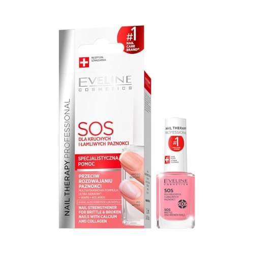Eveline Balsamo nutriente Nail Therapy SOS per unghie fragili e delicate con calcio e collagene 12ml