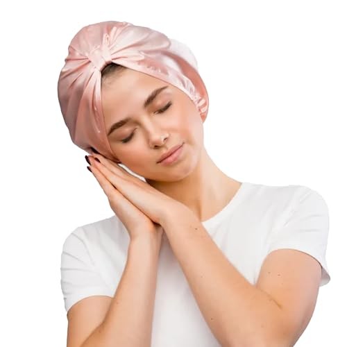 Glov Cuffia in raso per proteggere i capelli ricci e acconciati dall'attrito e dall'effetto crespo. Champagne