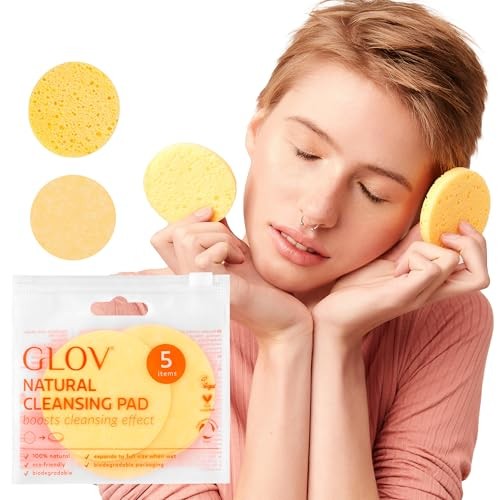 Glov Dischetti detergenti naturali Dischetti detergenti viso in cellulosa 5 pz