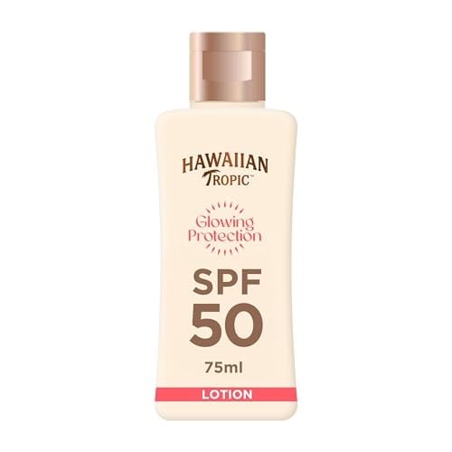 Hawaiian Tropic Lozione solare SPF 50 con effetto illuminante, formato mini 75 ml donna