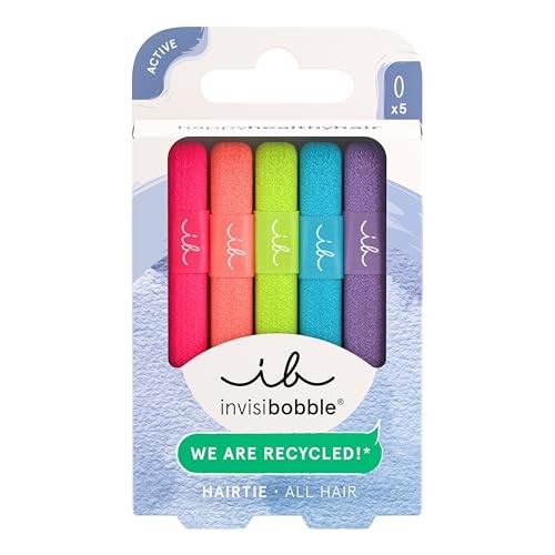 Invisibobble Elastici per capelli fluorescenti al neon, 5 pezzi. donna