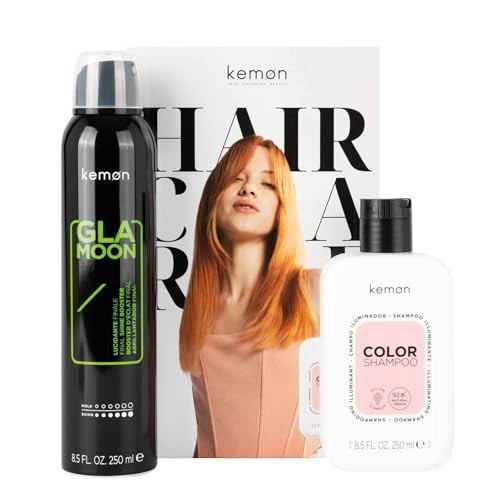 Kemon SET Shampoo Colorante per Capelli Colorati 250ml + Spray Lucidante Glamoon 250ml