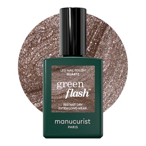 Manucurist Smalto per unghie in gel LED verde flash al quarzo, 15ml
