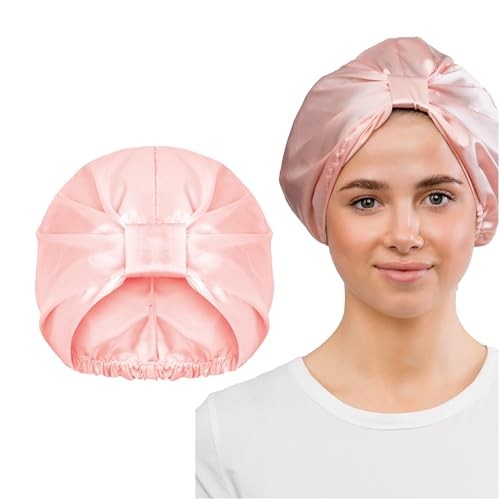 Glov Cuffia in raso per proteggere i capelli ricci e acconciati dall'attrito e dall'effetto crespo. Rosa.
