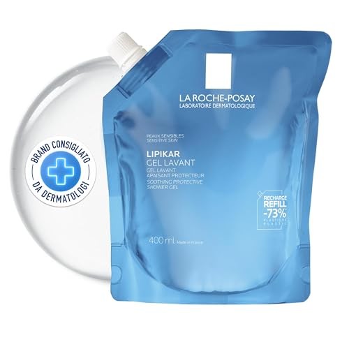 La Roche Posay LIPIKAR gel doccia fisiologico adatto a pelli sensibili e secche, ricarica da 400ml unisex