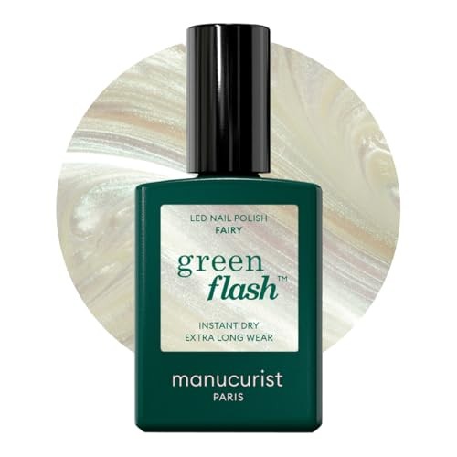 Manucurist Smalto per unghie in gel LED verde flash, colore fata, 15ml