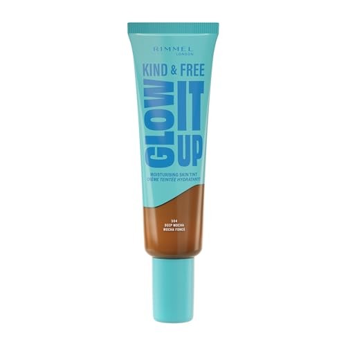Rimmel London Kind & Free Glow It Up Moisturising Skin Tint 504 Deep Mocha 30ml