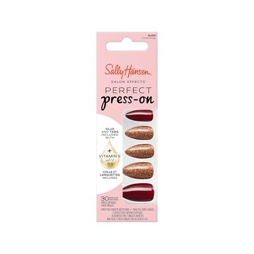 Sally hansen Salon Effects Perfect Press-On Cinna-Snap Nail Art Autoadesiva 30 Pezzi