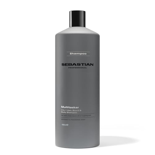 Sebastian Professionals Shampoo MULTITASKER 3 in 1 per uomo, capelli, barba e corpo, deterge e dona freschezza. 1000ml uomo
