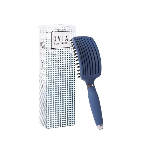 Sister young Spazzola per capelli Ovia con setole di cinghiale blu
