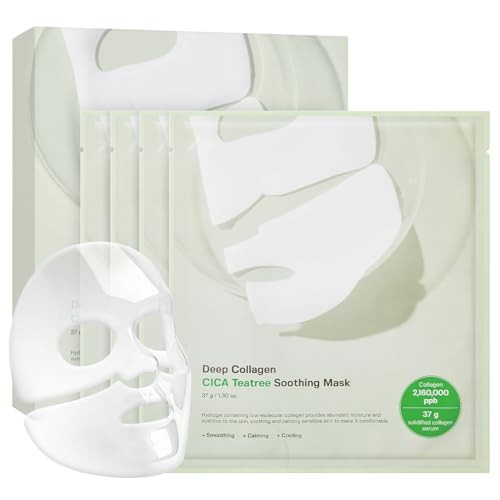 Sungboon Editor Deep Collagen Cica Teatree Soothing Mask 37g x 4 pieces 100ml