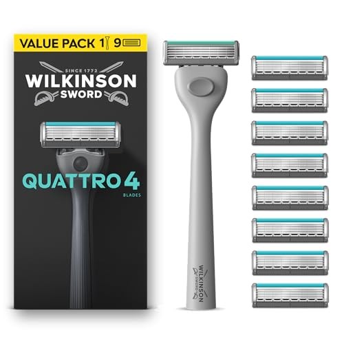Wilkinson Rasoio elettrico Sword Quattro 4 + cartucce 9 pezzi
